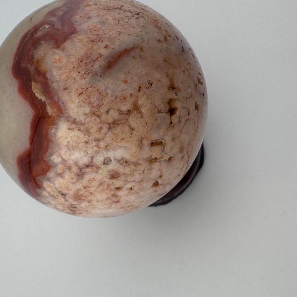 Red agate sphere - Picture 3 of 4